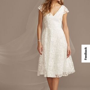 DB Studio White Lace Cap sleeve dress